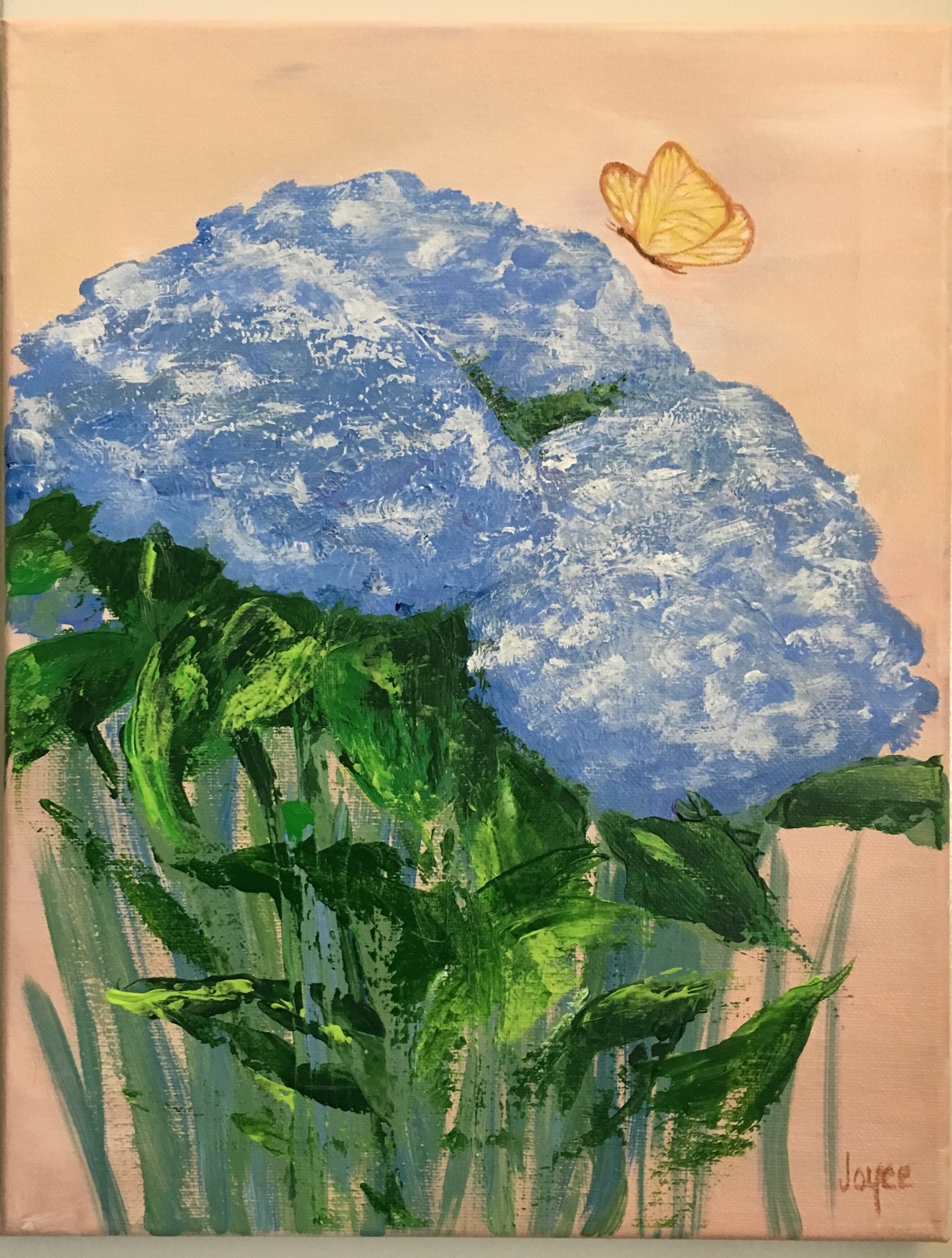 Blue Hydrangea - Original art by Joyce Frederick