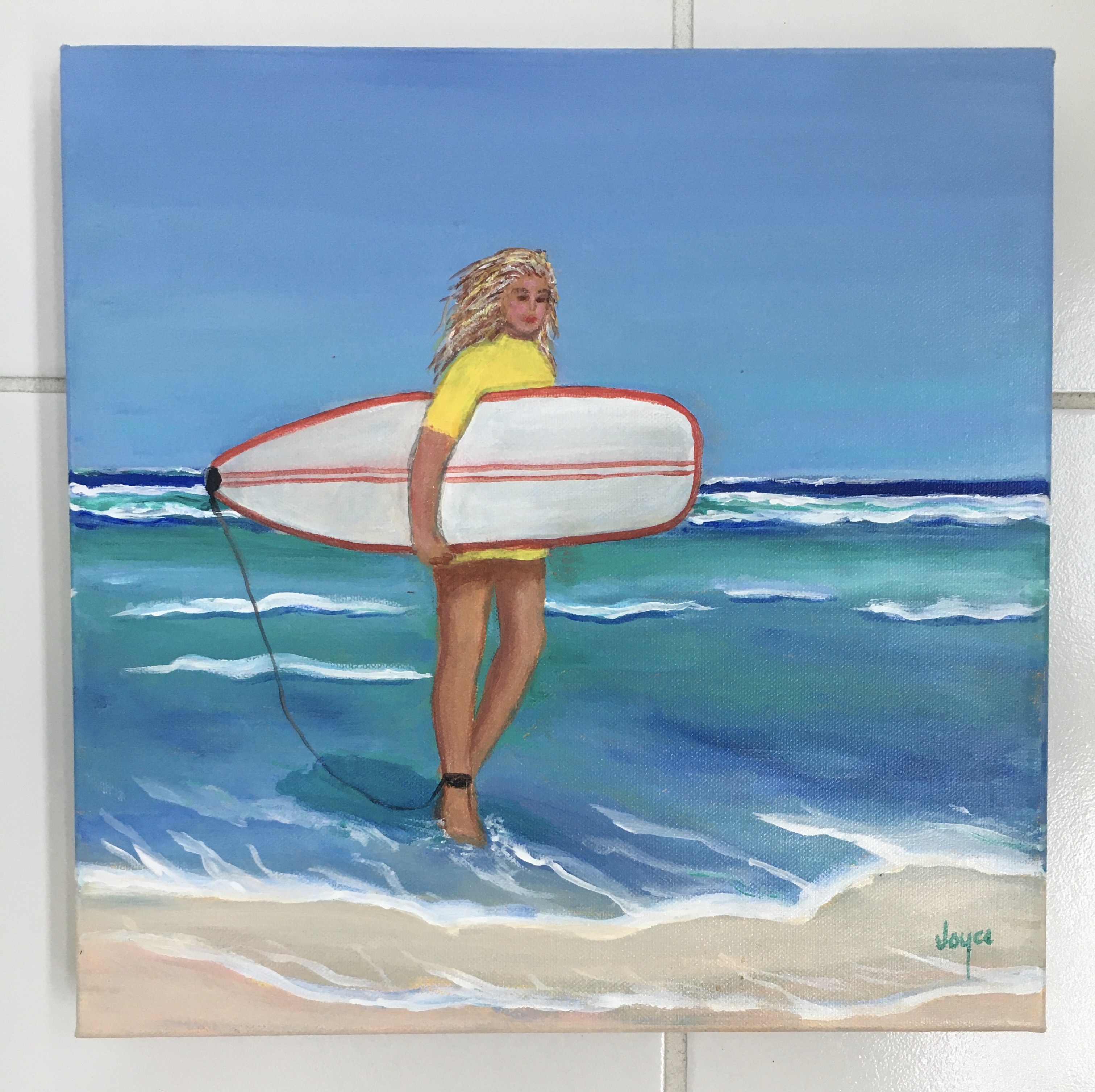 Surfer Girl - Original art by Joyce Frederick