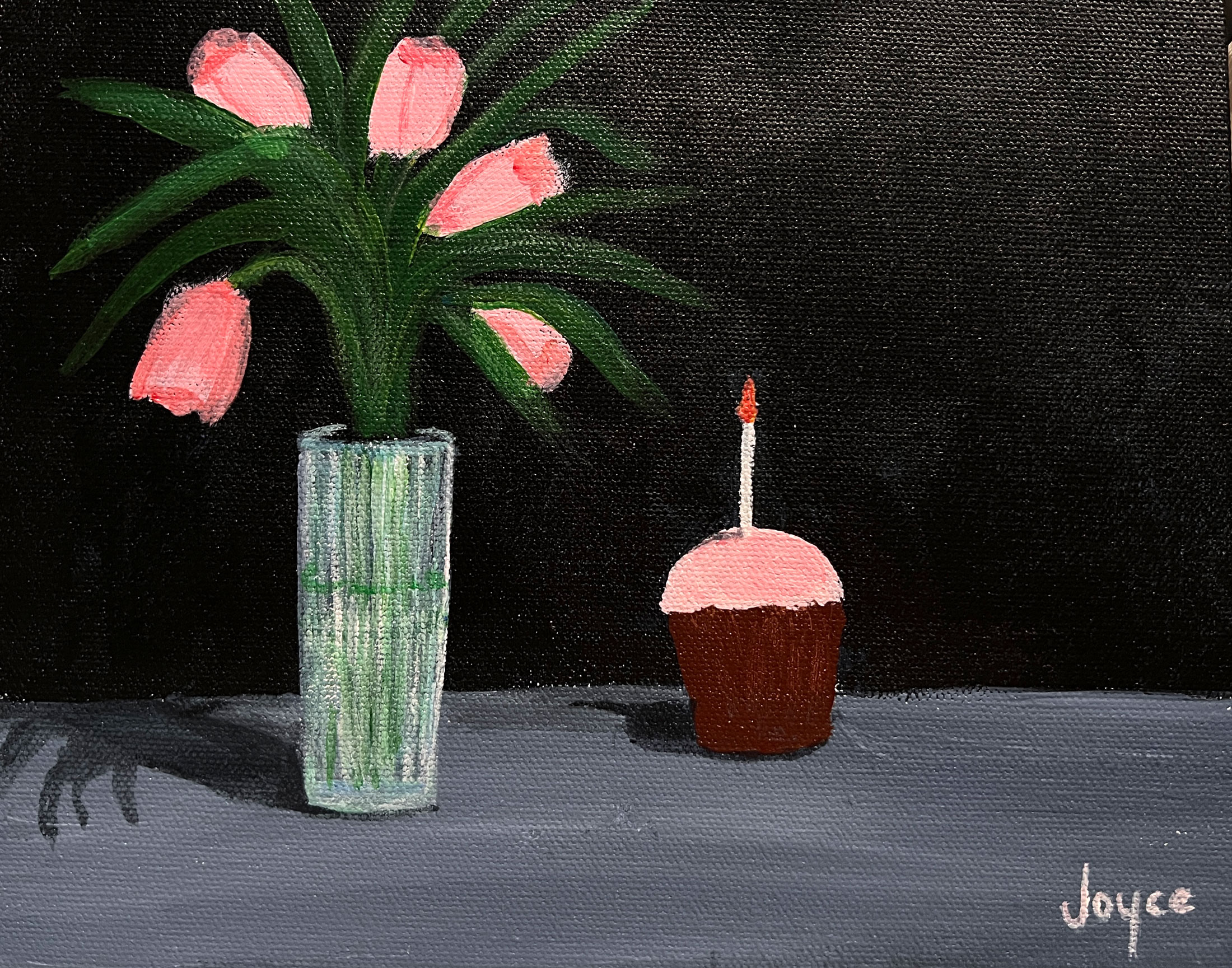 Birthday Tulips painting by Joyce Frederick