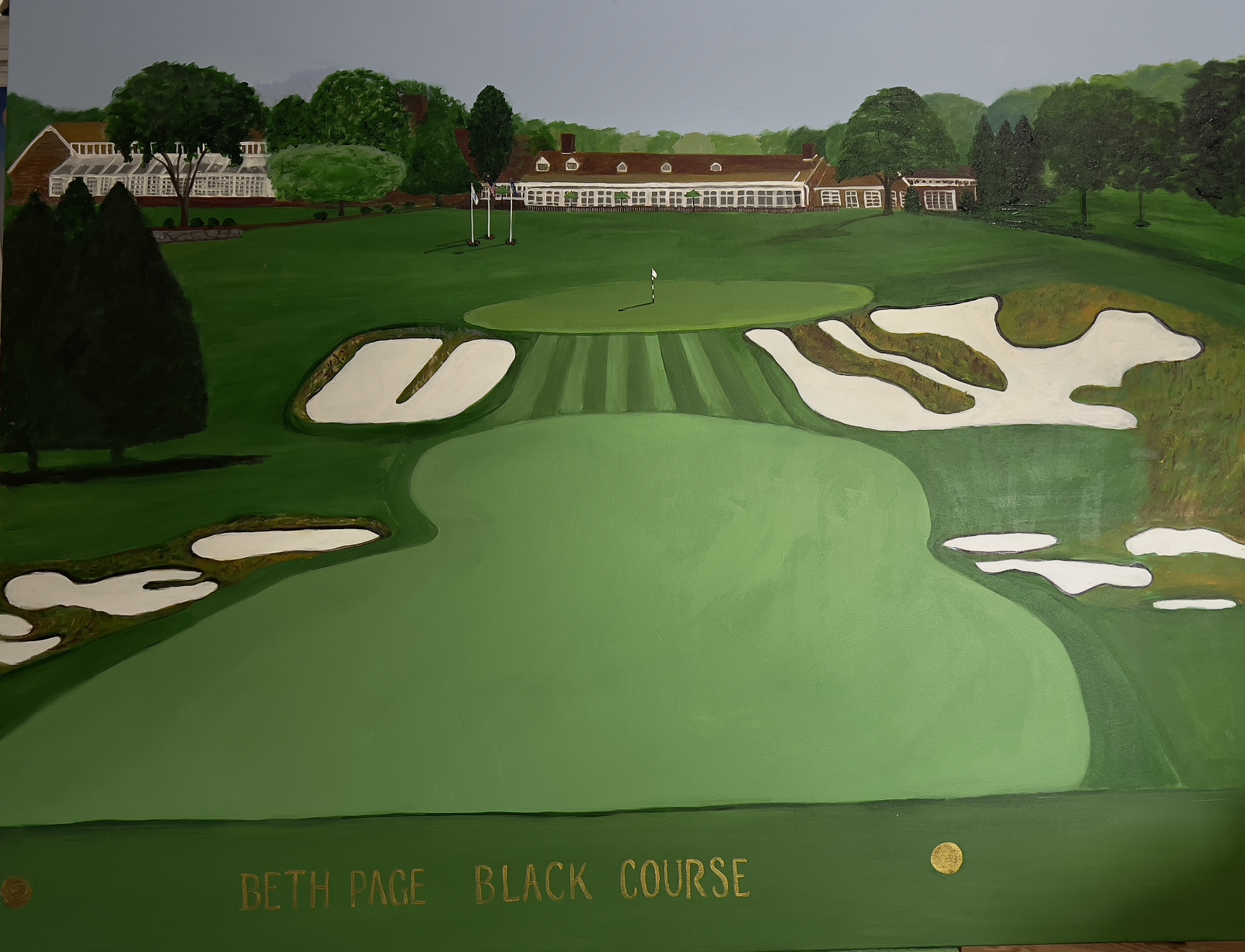 Bethpage Black Course - Painting by Joyce Frederick