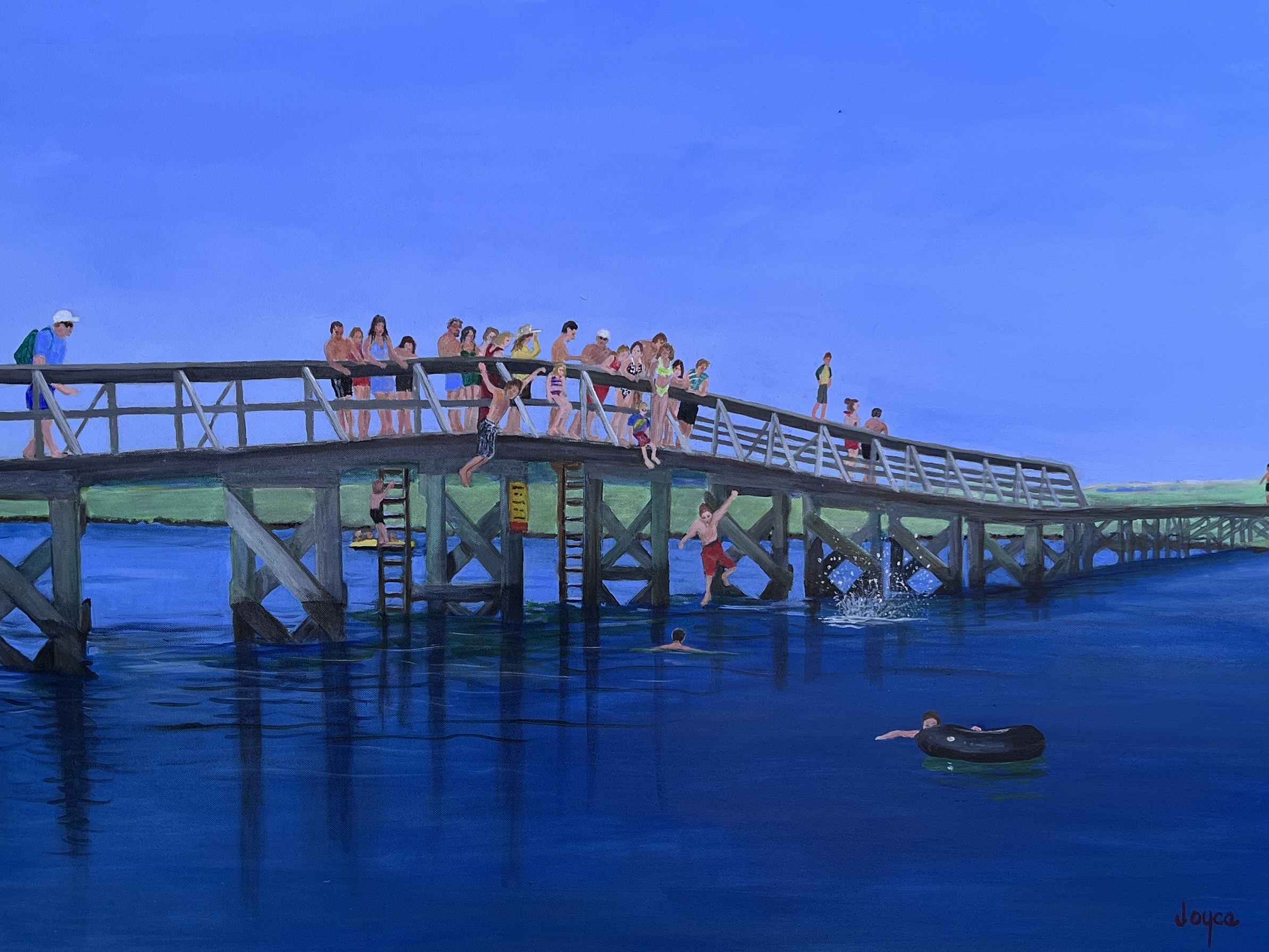 Sandwich Boardwalk - painting by Hoyce Frederick