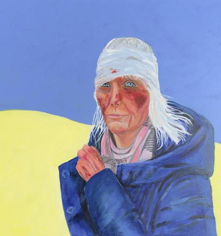 Ukrainian Strife - Painting by Joyce Frederick