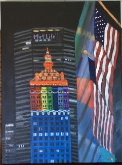 Helmsley Tribute to Orlando Victims - Original art by Joyce Frederick