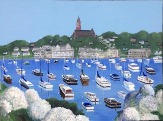 Marblehead Harbor - Original art by Joyce Frederick