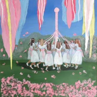 May Pole – Original painting by Joyce Frederick May Pole – Original painting by Joyce Frederick