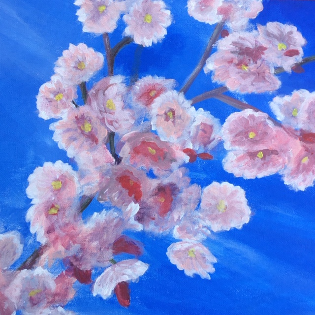 Centerville Cherry Blossoms - Original art by Joyce Frederick