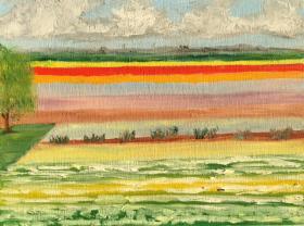 Tulip Field #2 - Original art by Joyce Frederick