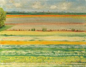 Tulip Field #1 - Original art by Joyce Frederick