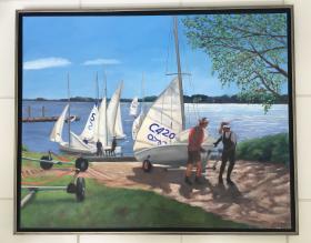 Haulin' Sail - Original art by Joyce Frederick