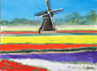 Holland Tulip Fieldl - Original Art by Joyce Frederick