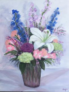 Easter Bouquet - Original art by Joyce Frederick