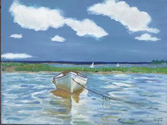Sunny Dory in Harwitchport - painting by Joyce Frederick